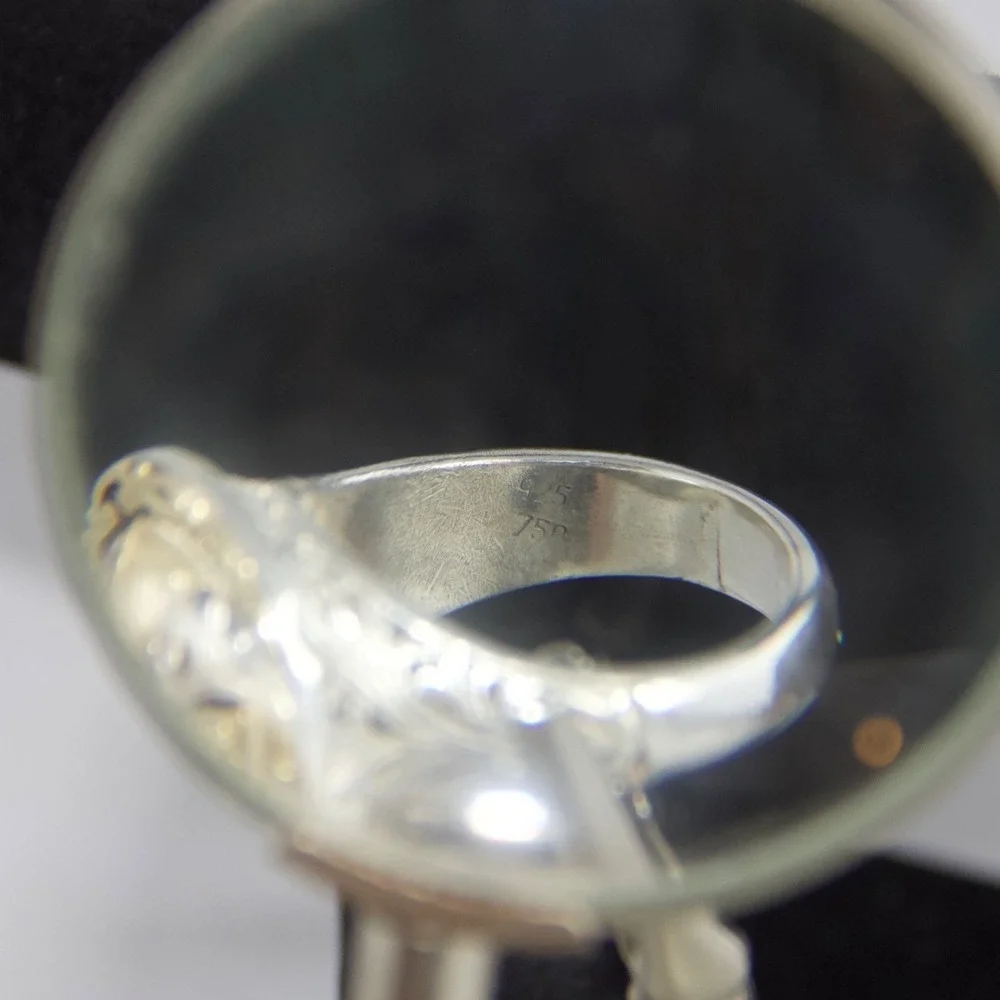 Konstantino Sterling Silver 18k Gold Maltese Cross Filigree Ring Size 12.5